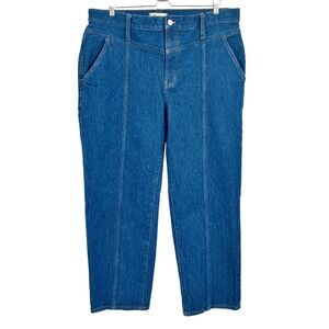 Madewell Womens Blue Perfect Vintage Straight Leg Seamed High Rise Jeans Size 33